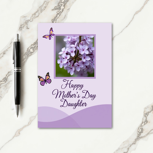 Purple Butterfly Mothers Day Card