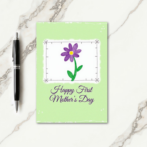 Purple Daisy Mothers Day Card
