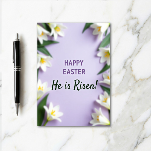 Purple Easter Message Card