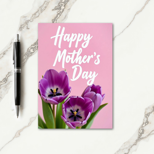 Purple Floral Celebration Card