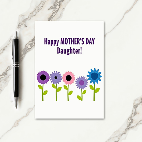 Purple Floral Mothers Day Card