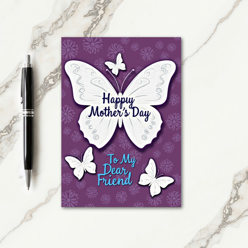 Purple Floral Sweet Mothers Day Card