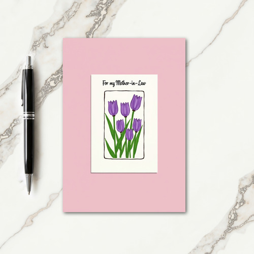 Purple Flower Mother Card