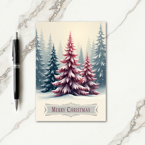 Purple Forest Snow Card