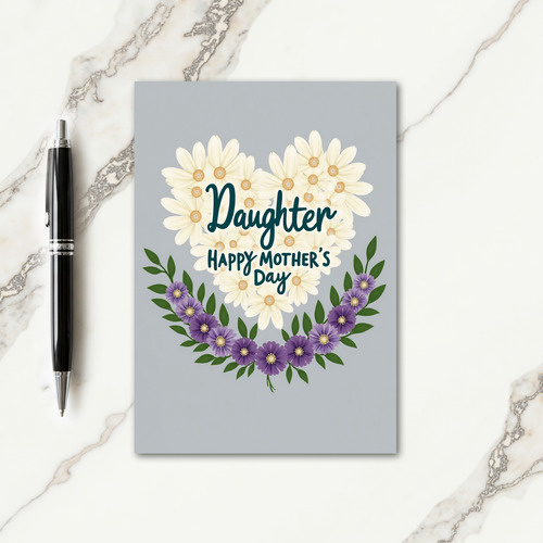 Purple Garland Mothers Day Card