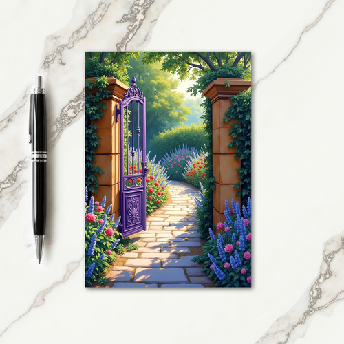 Purple Gate Birthday Card