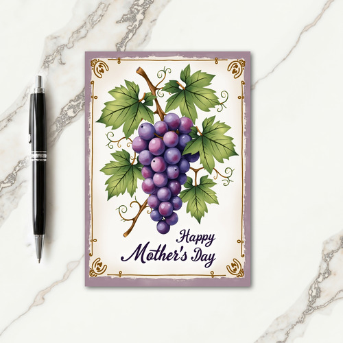 Purple Grapes Mothers Day Card