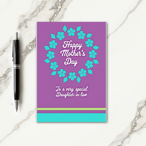 Purple Happy Mothers Day Card