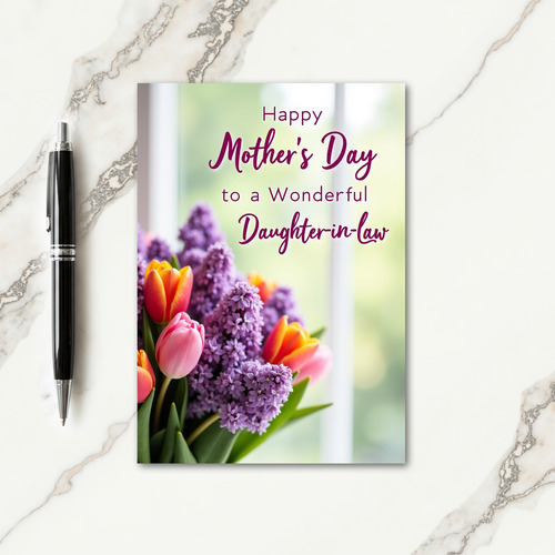 Purple Hyacinth Mother Card