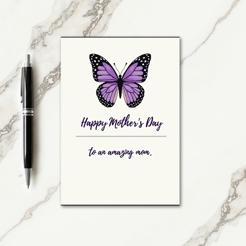 Purple Insect Mothers Day Card
