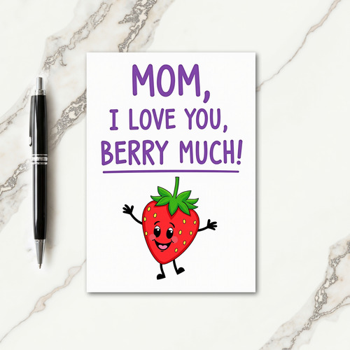 Purple Mom I Love You Card
