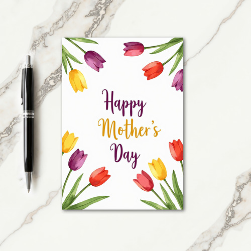Purple Mothers Day Card