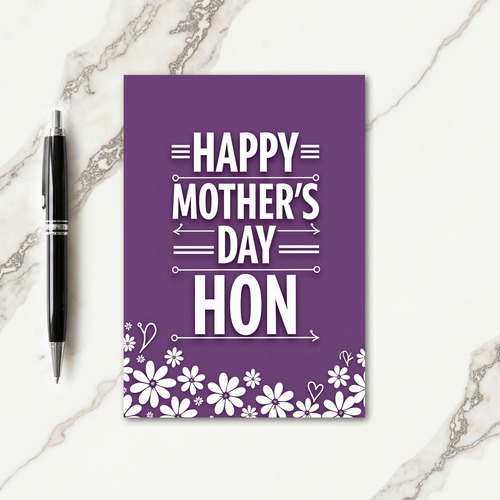 Purple Mothers Day Greet Card