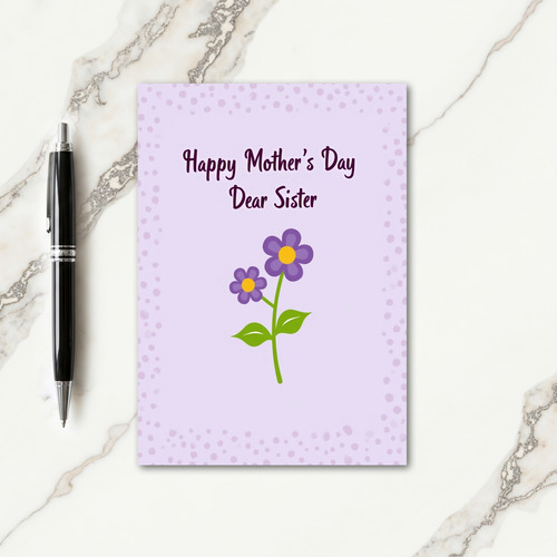 Purple Mothers Day Script Card