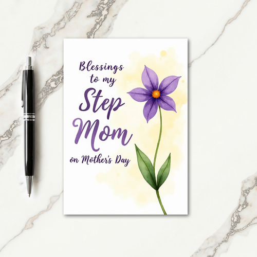 Purple Petal Mothers Love Card