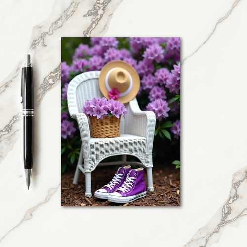 Purple Shoes Birthday Card