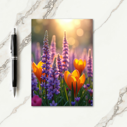 Purple Spring Mothers Day Card