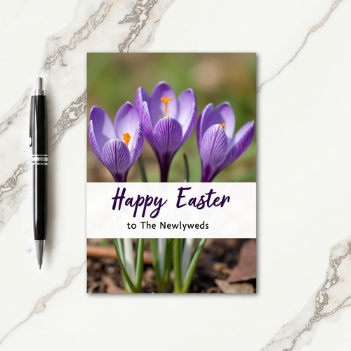 Purple Stripe Spring Bloom Card