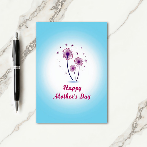 Purple Wishes Mothers Day Card