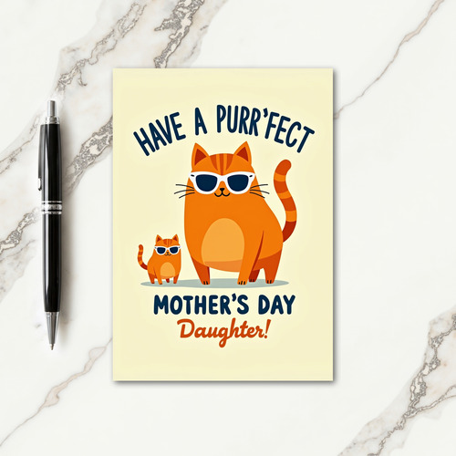 Purrfect Kitten Mothers Day Card