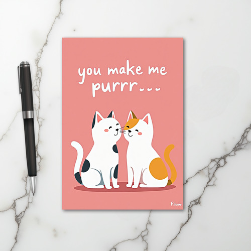 Purrfect Love Cute Cats Card