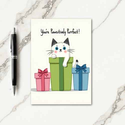 Purrfect Mothers Day Gift Box Card