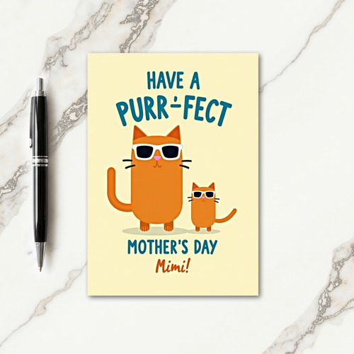 Purrfect Mothers Day Mimi Card
