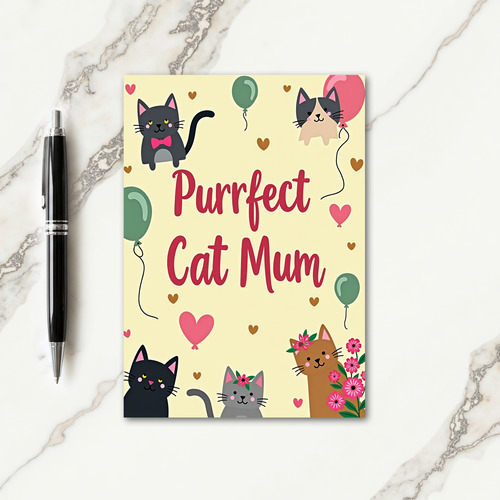 Purrfect Mum Feline Art Card