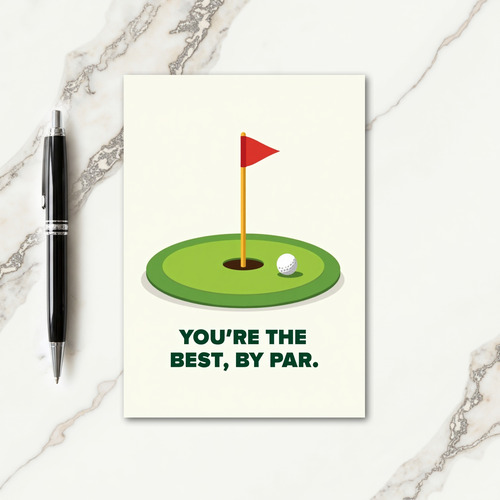 Putting Green Fathers Day Card