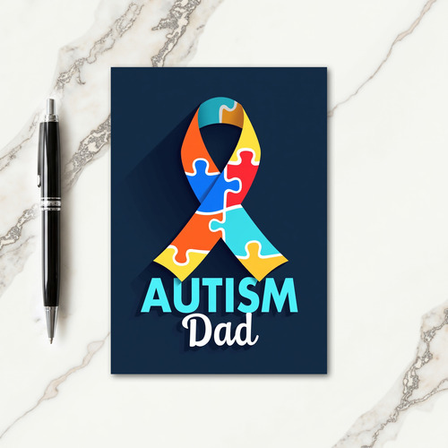 Puzzle Piece Fathers Day Card