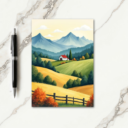 Quaint Fathers Day Cottage Card