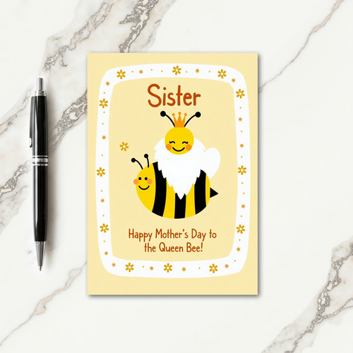 Queen Bee Mothers Day Graphic Card