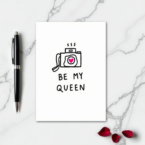 Queen Love Camera Sketch Card