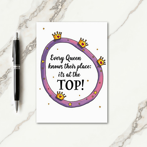 Queen Mothers Day Crown Art Card