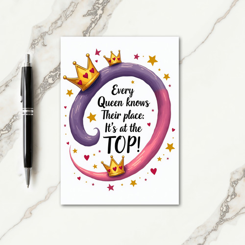 Queen Mothers Day Crowns Art Card