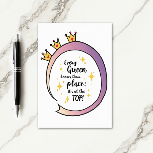 Queen Mothers Day Hearts Art Card