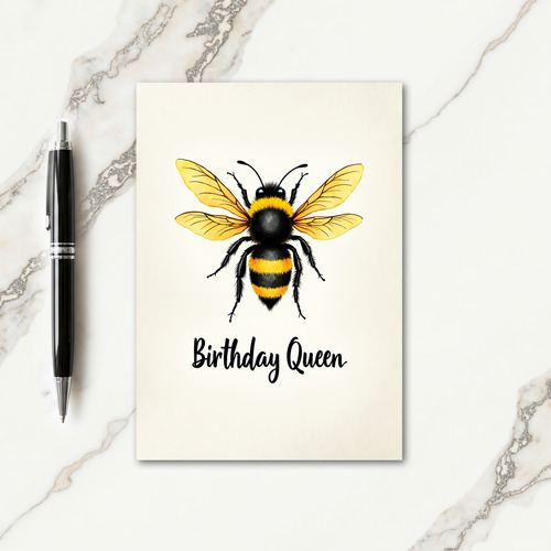Queens Birthday Insect Art Card