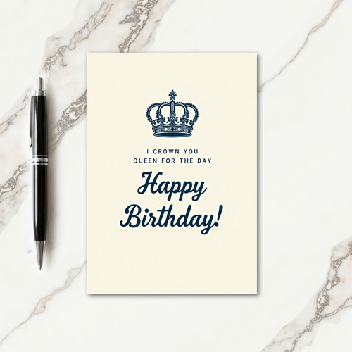Queens Elegant Crown Card