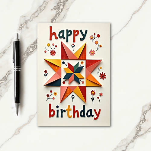 Quilted Birthday Design Card