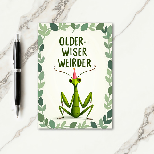 Quirky Birthday Insect Illustration Card
