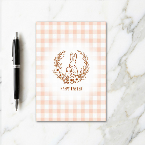 Rabbit And Bird Easter Card