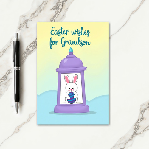 Rabbit And Lantern Greeting Card
