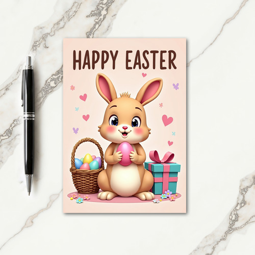 Rabbit Easter Celebration Art Card