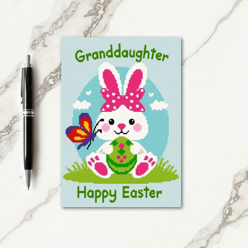 Rabbit Easter Egg Pattern Card