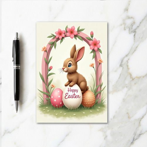 Rabbit Easter Greetings Card