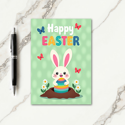 Rabbit Easter Pattern Card