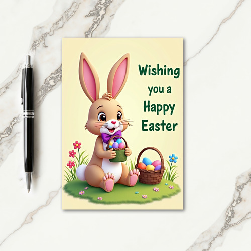 Rabbit Egg Basket Pattern Card