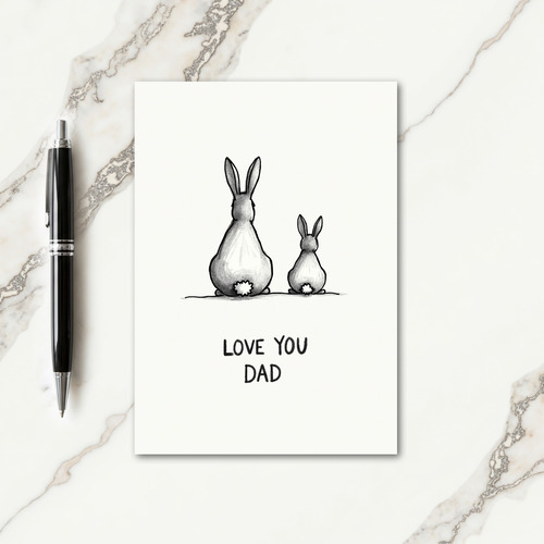 Rabbit Fathers Day Love Card