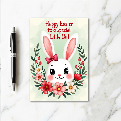 Rabbit Floral Celebration Card
