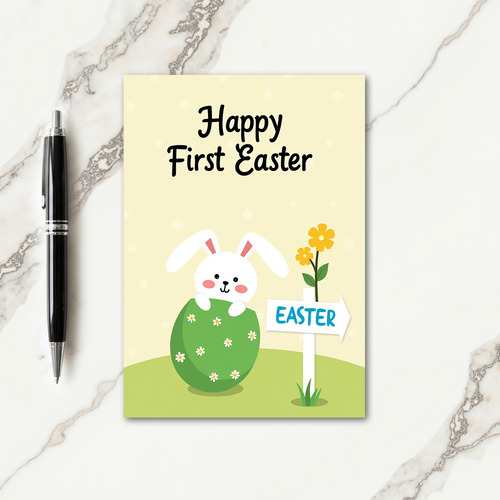 Rabbit Floral Easter Card